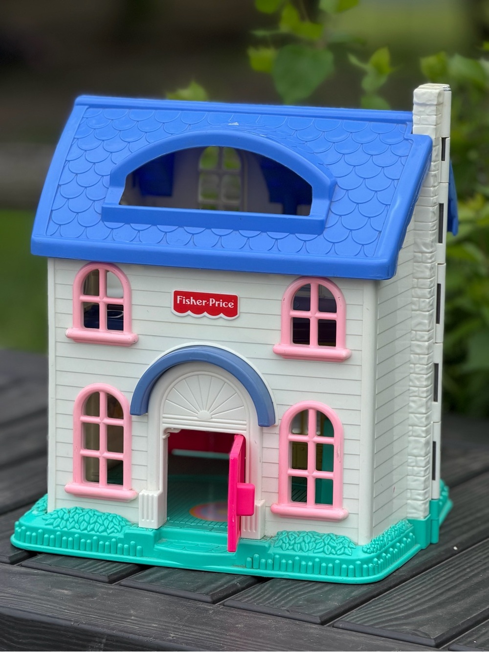 Vintage fisher-Price Blue & Pink Playhouse Toy for Kids